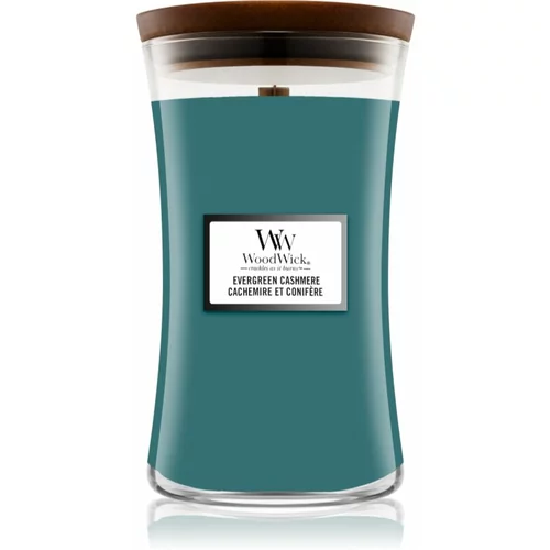 WoodWick Evergreen Cashmere dišeča sveča 610 g
