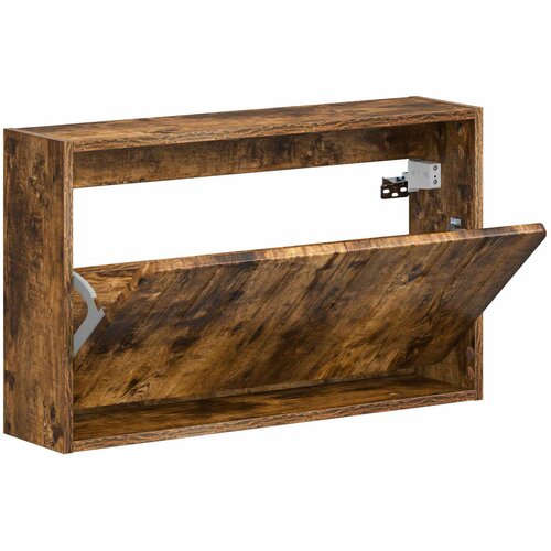  Ormar za cipele na zidu ZWOLLE 71 x 17 x 43 cm Dimljeni hrast Slike