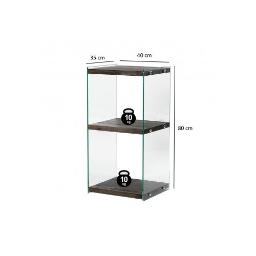 Hanah home polica za knjige aqua 2 anthracite Slike