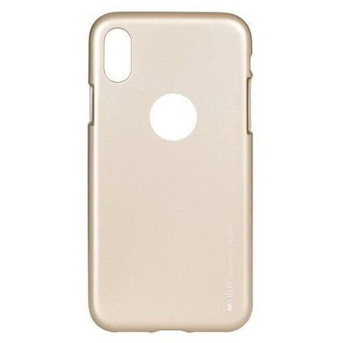  Gumijasti / gel etui Mercury i-Jelly Metal Case za Apple iPhone X / iPhone XS (5.8&amp;quot;) - zlati Slike