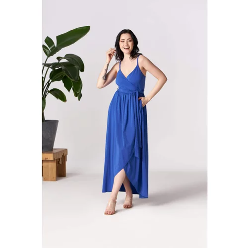 By Your Side Woman's Dress Tulip Cobalt