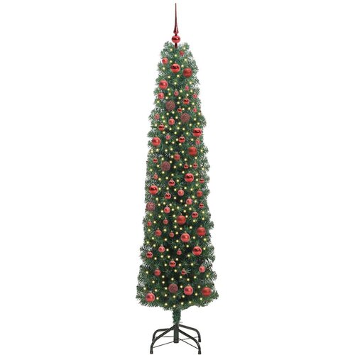 VidaXL Umjetno božićno drvce Zelena 180 cm PVC i čelik i plastika Slike