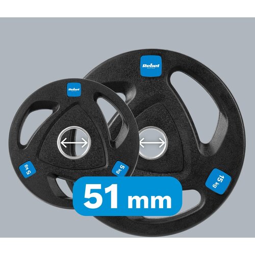 Rebel Active RBA-2113 &amp;ndash; Set olimpijskih uteži 30 kg, 14 delov, gumiran, odprtina 51 mm Slike