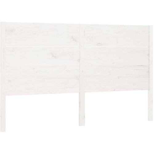  Uzglavlje bijelo 146 x 4 x 100 cm od masivne borovine Slike