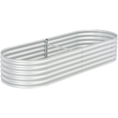 vidaXL Visoka greda 240x80x44 cm pocinkano jeklo srebrna Cene