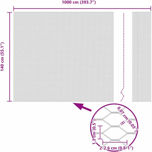  Heksagonalna ograda Zelena 1,4 x 10 m PVC Slike