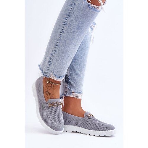 Kesi Women&amp;#039;s slip-on sneakers with decoration Grey Alena Slike
