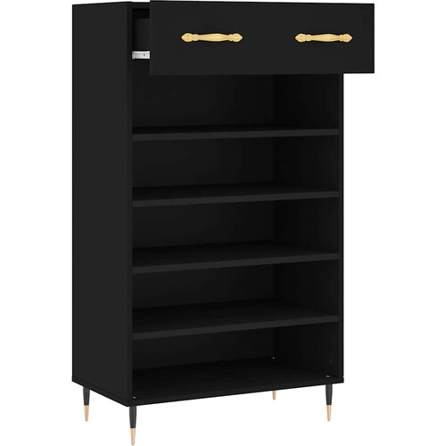  za cipele crni 60 x 35 x 105 cm od konstruiranog drva Slike