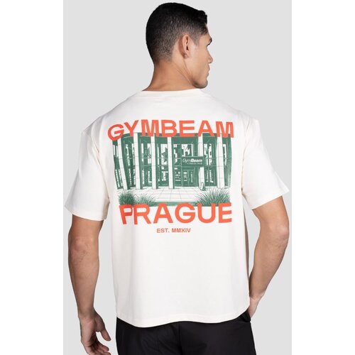 GymBeam Prague T-shirt Cream M Cene