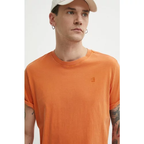 G-star Raw Bombažna kratka majica x Sofi Tukker moška, oranžna barva