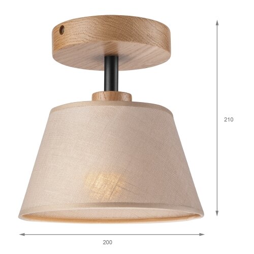  Brilagi - LED Plafonski luster ANTHONY 1xE14/60W/230V hrast/bež Slike