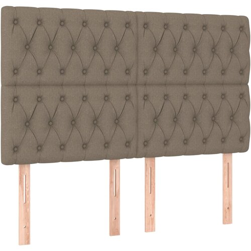 Maison Chic Posteljno vzglavje - Vzglavna omarica 4 kosa taupe 80x7x78/88 cm blago, (22077368) Slike