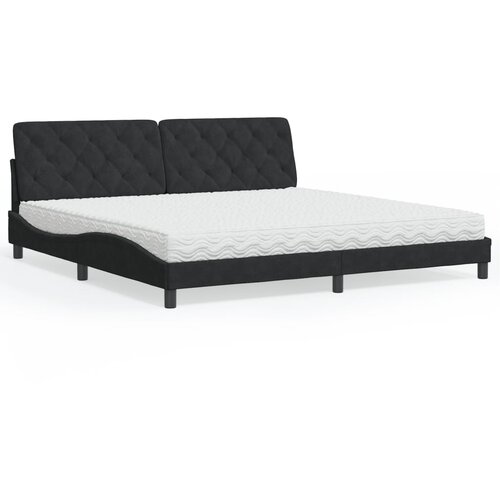  Krevet s madracem crni 200x200 cm baršunasti Cene
