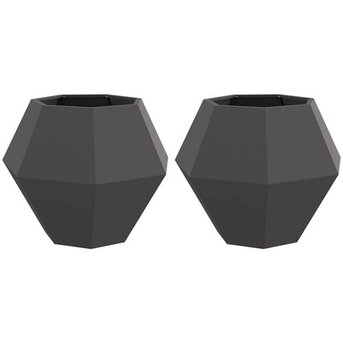  Sadilica 2 pcs Crna 75 x 75 x 60 cm Čelik Slike