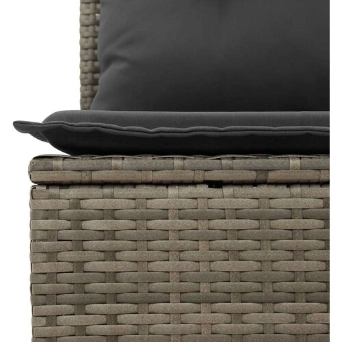 vidaXL 10-dijelni set vrtnih sofa od poliratana s jastucima sivi Cijene