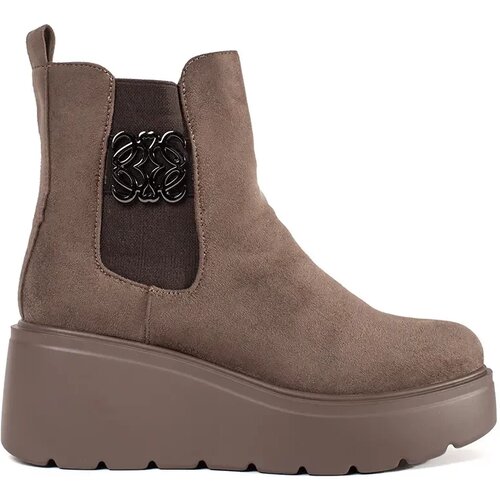 GOODIN Brown suede boots Cene