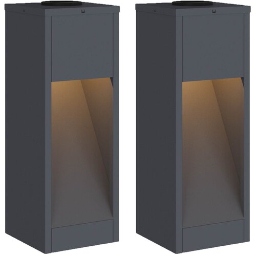  Solarna LED svjetiljka za stazu 2 pcs Antracit Slike