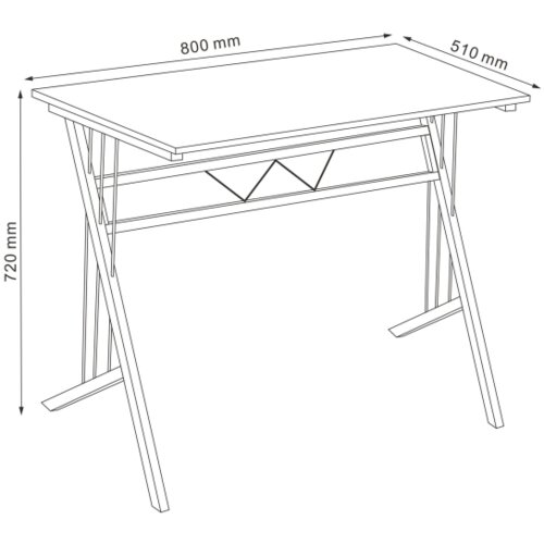 Molarem Home stol za računalo B-120 - MDF Slike