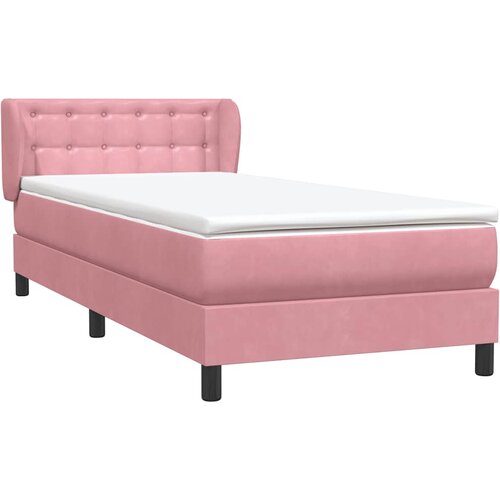 Box spring krevet s madracem ružičasti 80 x 220 cm bar&amp;scaron;unasti Slike