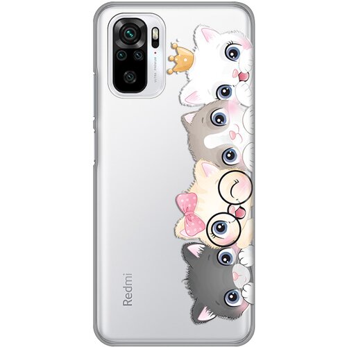  silikonska maska za Xiaomi Redmi Note 10 4G/10s Cats Print Skin providna Cene