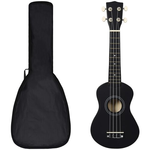 vidaXL otroški ukulele soprano s torbo črn 21" Cene