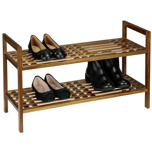 Wenko Stojalo za čevlje iz masivne akacije v naravni barvi 69x40,5x27 cm Fondi &amp;ndash; Slike