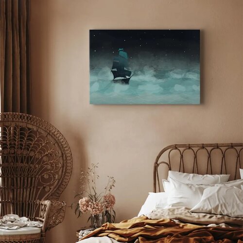  Slika - Night Waves (1 Part) Wide - Second Variant 30x20 Standard Slike
