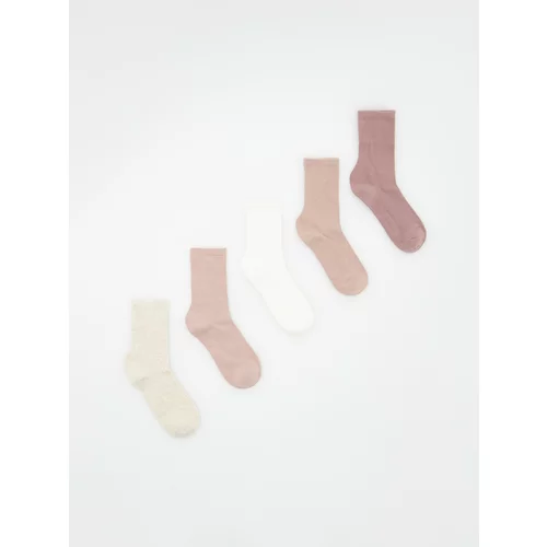 Reserved - Komplet od 5 pari čarapa s visokim udjelom pamuka - prljavoroza