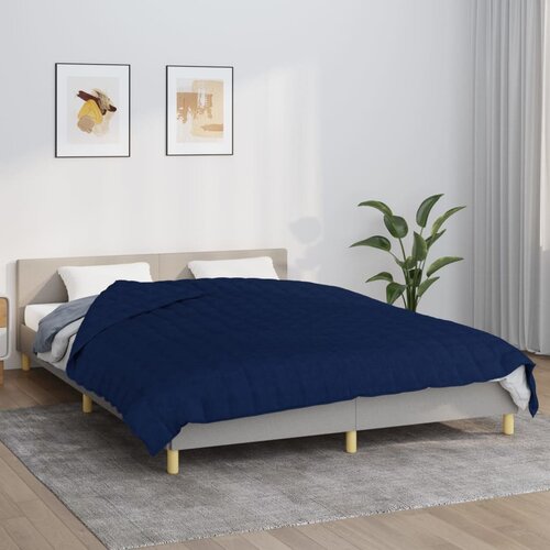VidaXL Obtežena odeja modra 200x220 cm 13 kg blago Slike