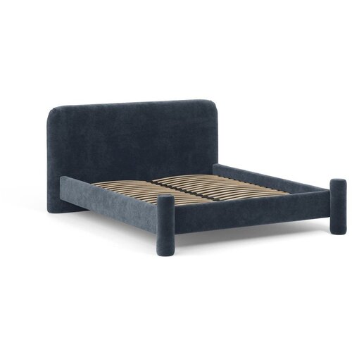 Micadoni Tamno plavi tapecirani bračni krevet s podnicom 140x200 cm Vera &amp;ndash; Slike