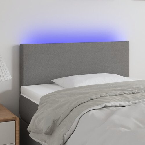 VidaXL LED uzglavlje tamnosivo 90x5x78/88 cm od tkanine Slike