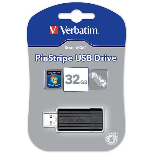 Flash USB 32GB Verbatim 2.0 PinStripe Cene