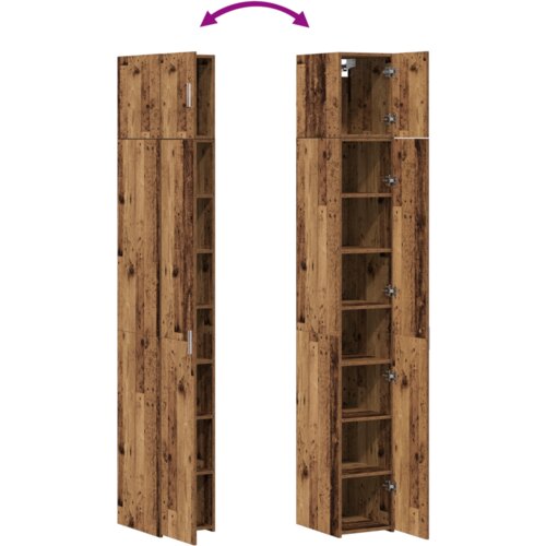 vidaXL uski ormar staro drvo 30x42.5x225 cm inženjersko drvo Cijene