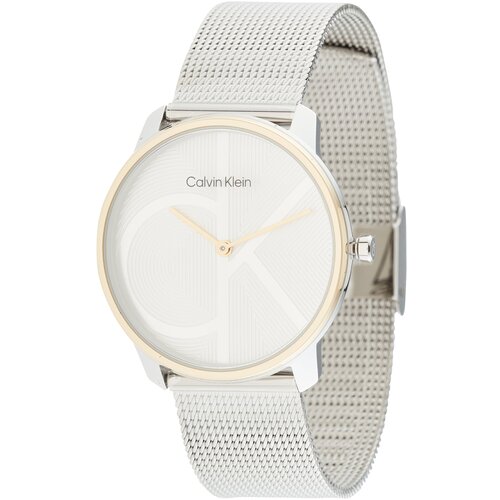 Calvin Klein Analogna ura &amp;#039;ICONIC&amp;#039; zlata / srebrna / bela Slike