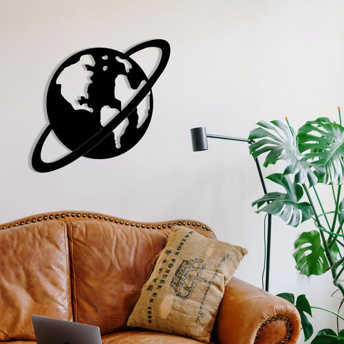 Wallity zidna dekoracija planet - M122, 70 x 67 cm, crna Cene