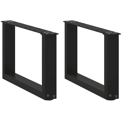 VidaXL noge kavne mizice u-oblika 2 kosa črna 50x(30-31) cm jeklo Slike