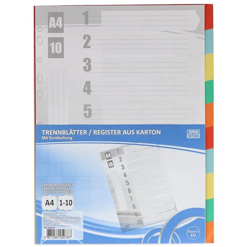 TTO Index 1-10 A4 Kartonski Boja Slike