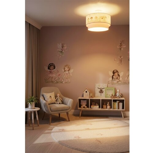  Brilagi - LED dečiji prislonjeni plafonski luster BOBO 1xE27/10W/230V &amp;Oslash; 40 cm ružičasta/vile Slike