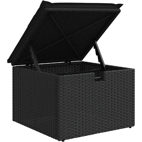VidaXL 7-dijelni set vrtnih sofa od poliratana s jastucima crni Slike