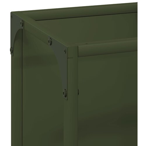  Stalak za drva za ogrjev Maslinasto zelena 25x25x60 cm Slike