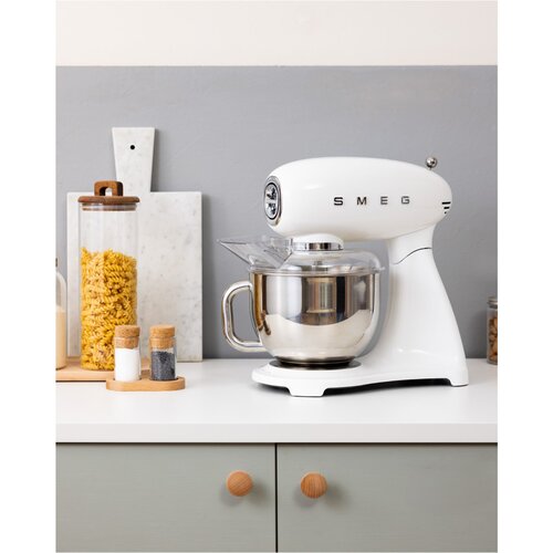 Smeg SMF05WHEU Kuhinjski stroj bel v W, stilu 50-ih let, 1000 4,8 litrski za in posoda me&amp;scaron;anje dodatki Slike