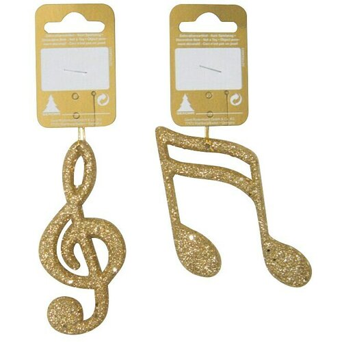  dekorativni privjesak note (promjer: 10 cm, zlatna, plastika, 1 kom.) Cijene