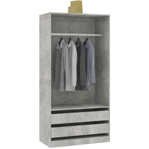  Ormar siva boja betona 100 x 50 x 200 cm od konstruiranog drva Slike