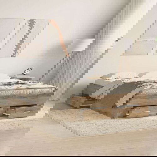 Krevet s Ladicama Artisan Hrast 120x200 cm Konstruirano drvo Cene