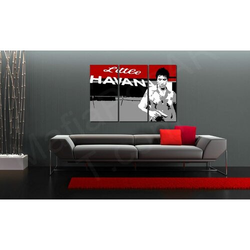  Ručno slikane slike na platnu na platnu POP Art Scarface - AL PACINO 3-dijelna 1 () Slike
