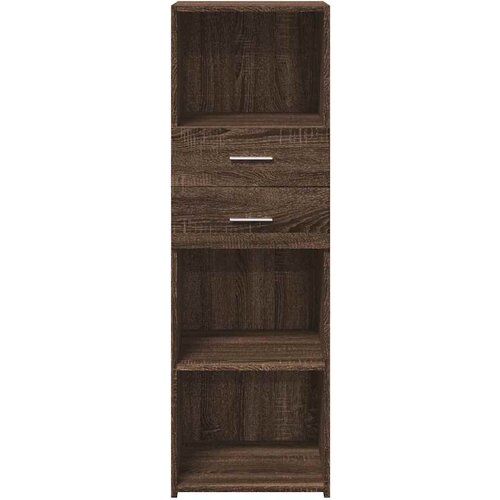  Visoka komoda boja hrasta 40 x 42,5 x 124 cm konstruirano drvo Slike