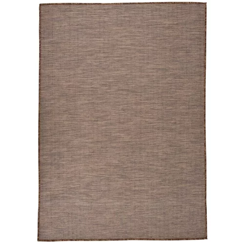 Vanjski tepih ravnog tkanja 160 x 230 cm smeđi