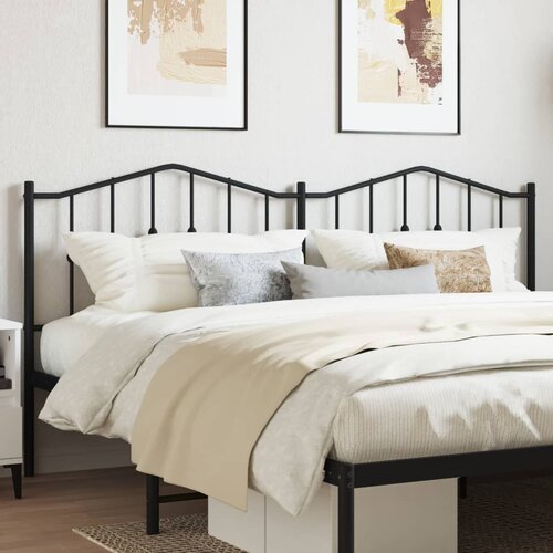 vidaXL Kovinsko posteljno vzglavje črno 180 cm Cene