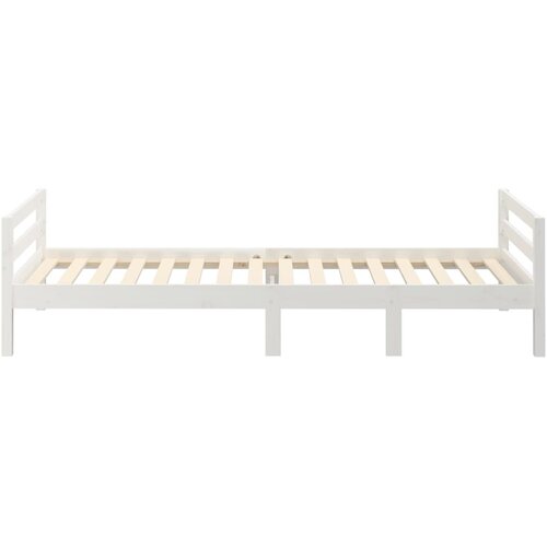  Okvir kreveta bez madraca bijeli 80x200 cm od borovine Slike