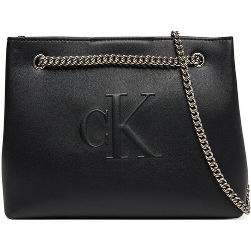 Calvin Klein Jeans Ročna torba Sculpted Chain Shoulder Bag LV04K3163G Črna Cene
